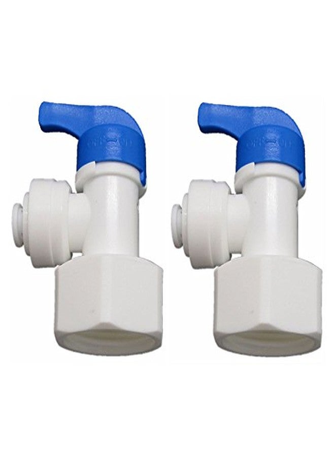 jiuwu 3/4 -Inch Female X 1/4-Inch Tank Ball Valve Quick Connect Aquarium Ro Water Pack of 2 - Image 1
